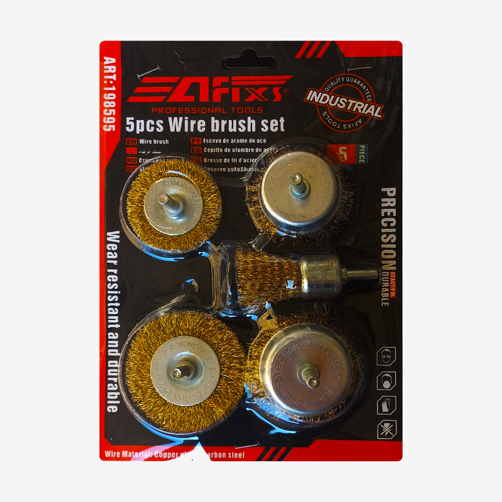 3-1 فرچه سیمی سر دریلی 5 عددی - تصویر 1